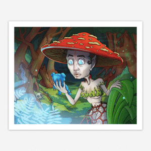 "Forest Amanita Fairy" Print 40x50cm